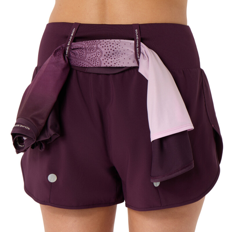 Short Running Road 3.5In Mujer Dark Aubergine