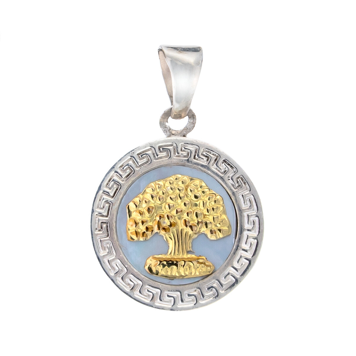 Colgante de plata 925 y double de oro 18 ktes, Árbol de la Vida 