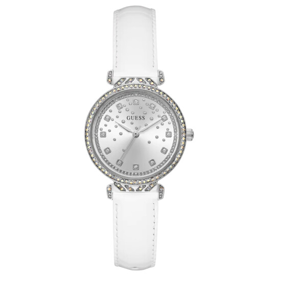 Reloj Guess Enchantment Cuero Blanco GW0764L4 0