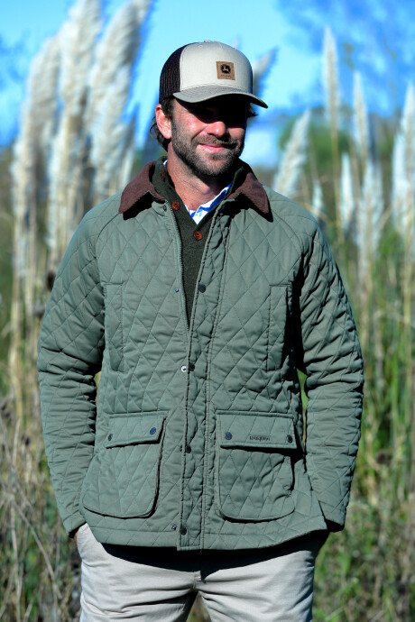 Campera de Hombre Capitoneada Verde