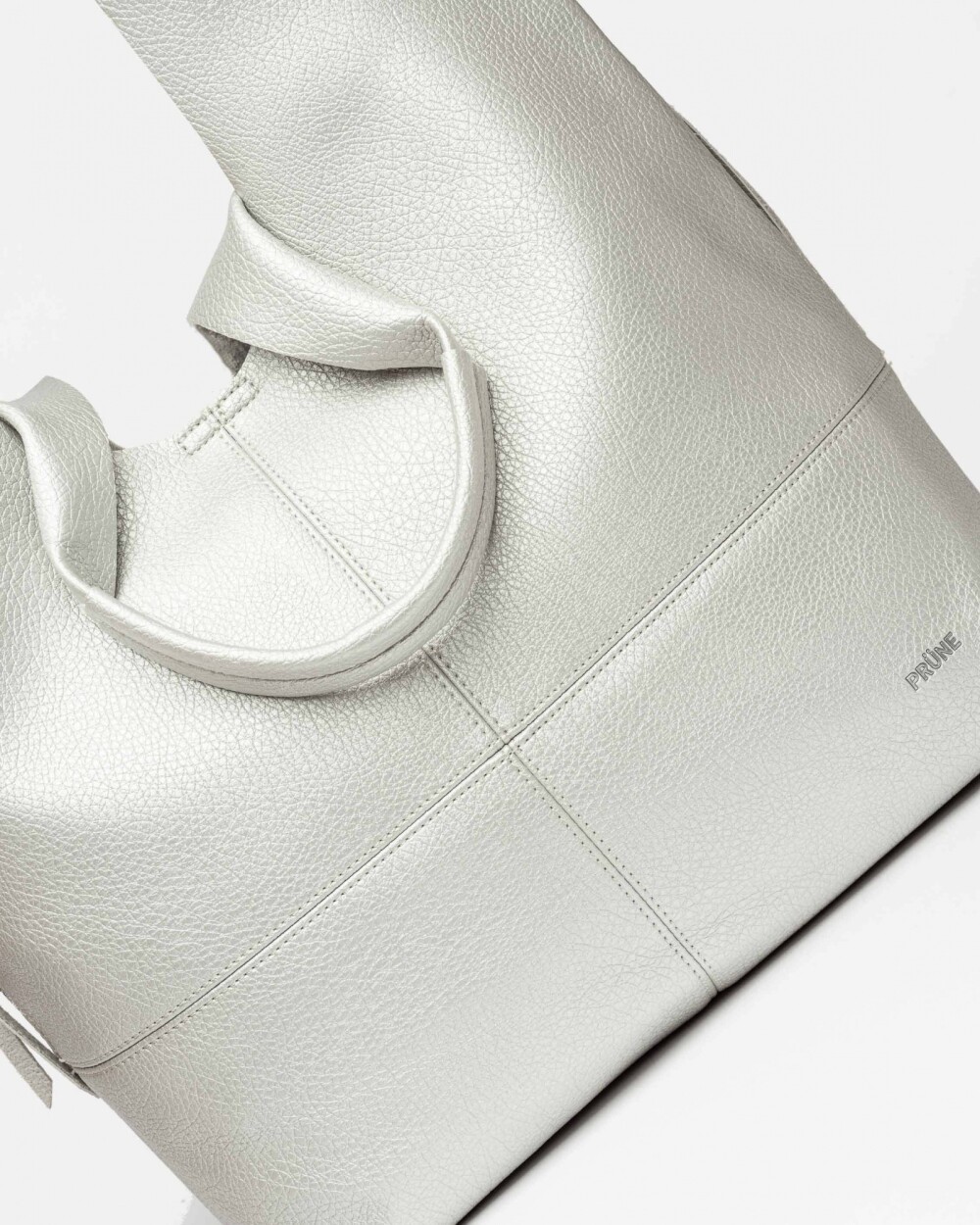 Shopper Amalfi en efecto cuero graneado Metalizado