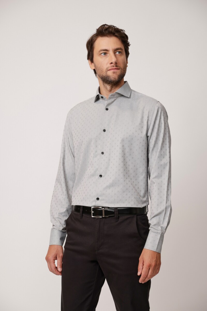Camisa Cotton Blend - GRIS 