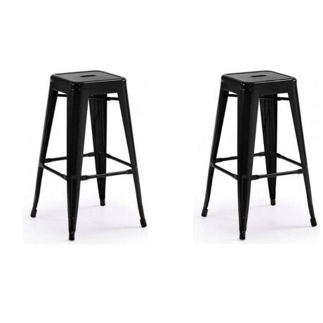 Taburete Tolix Pack 2 unidades Vintage Colores Hogar Pub Negro