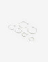 Aros Argollas Set De metal Set De Argollas De Metal - Plateado
