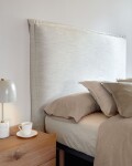 Cabecero desenfundable Tanit de lino blanco 160 x 100 cm