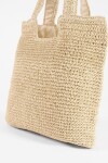 Cartera canasto geometric beige