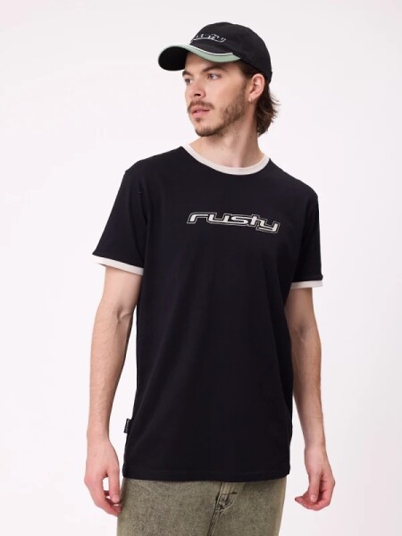 T-SHIRT RUSTY GALENCI NEGRO