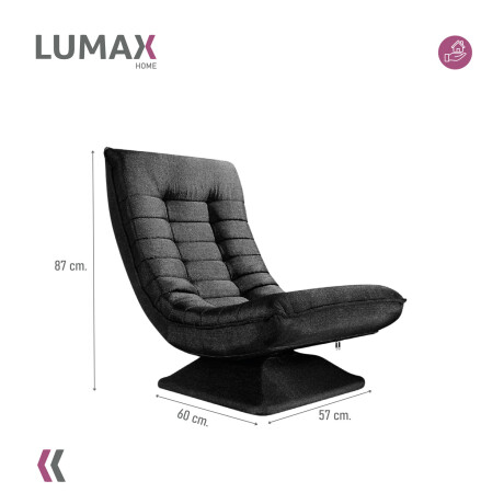 Sillón Reclinable 1 Cuerpo Giratorio 360º Nobby Negro