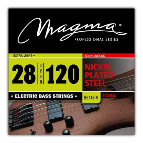Encordado Magma Para Bajo Nickel 6 Cuerdas 028-120 BE146N Unica