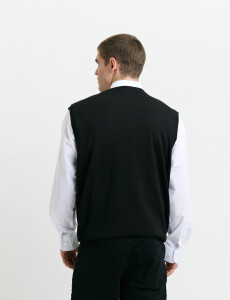 470885 CHALECO HARRINGTON LABEL Negro