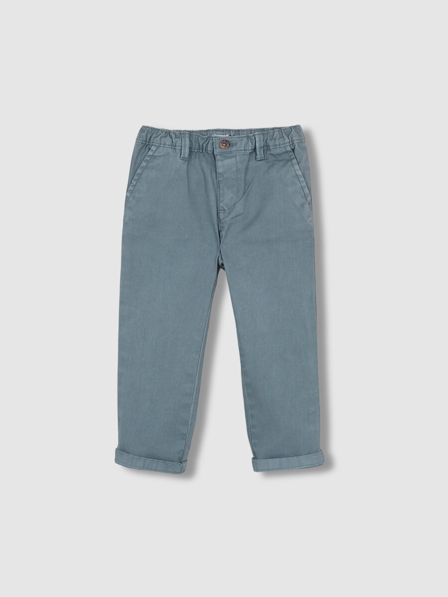 Pantalon Cintura Elastica Petroleo Claro