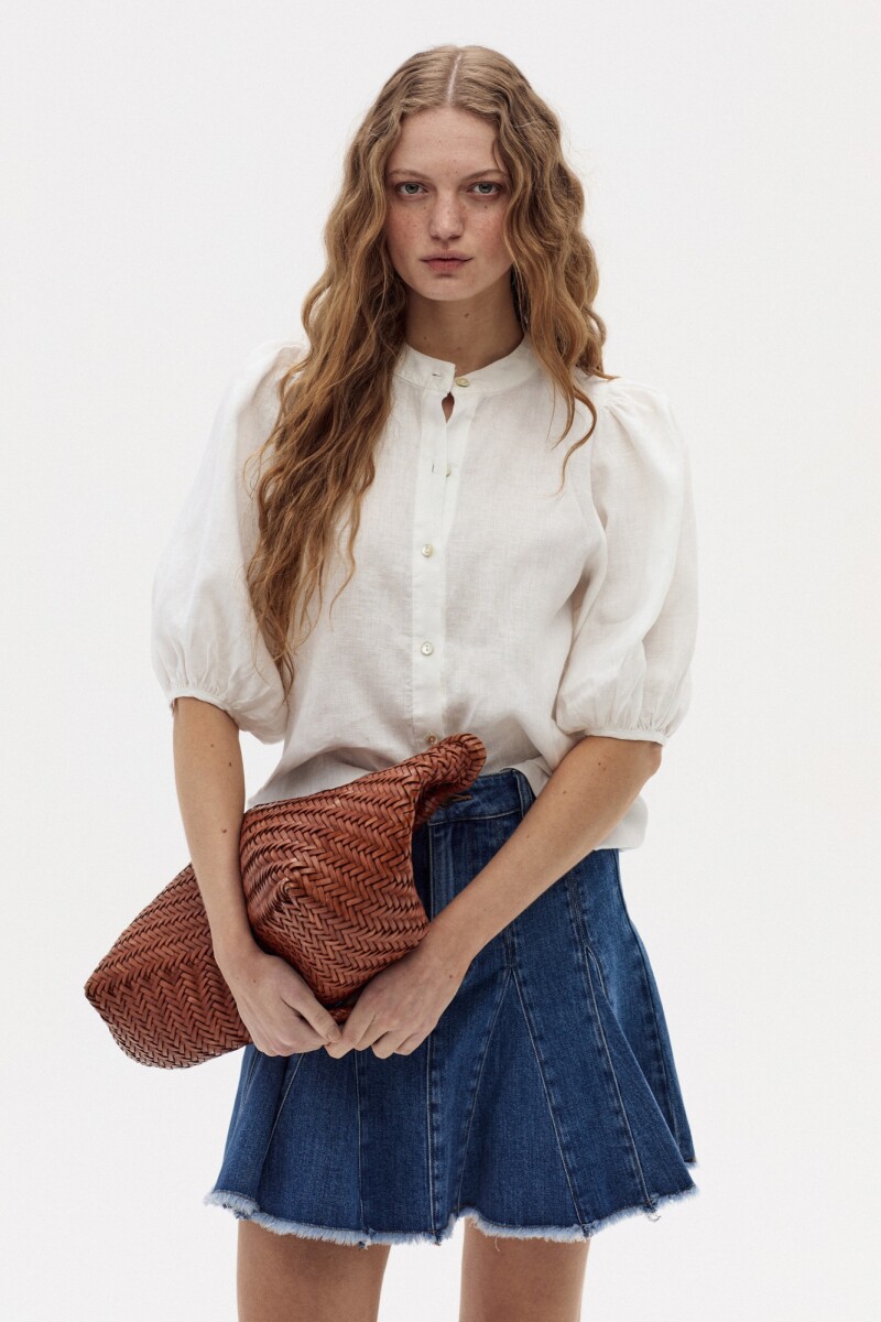 Bubble Linen Shirt Blanco