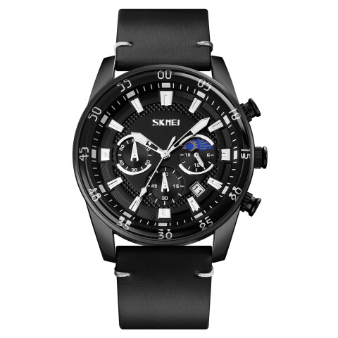Reloj Skmei 9249BKBK para hombre en cuero Reloj Skmei 9249bkbk Para Hombre En Cuero