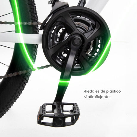 Bicicleta Montaña 26 Cuadro Acero Freno Disco 21 Cambios Blanco