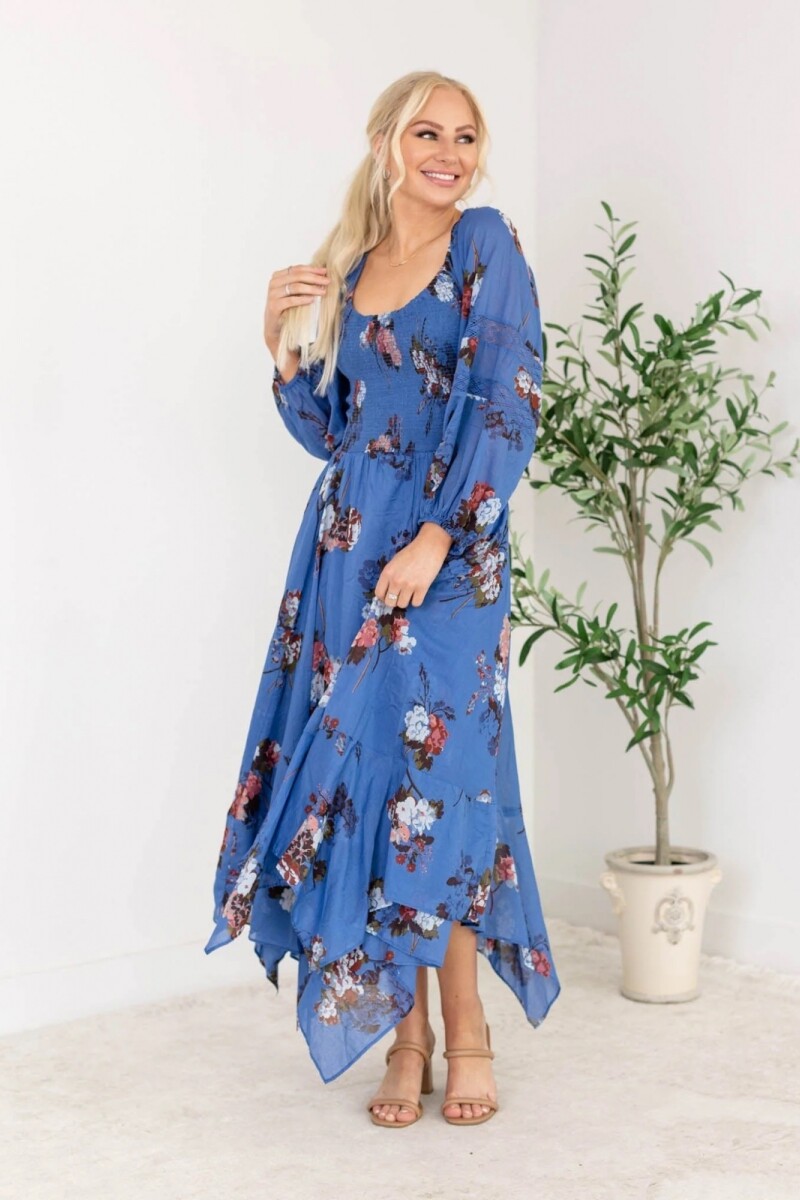 VESTIDO MAXI MORNING GLORY Azul