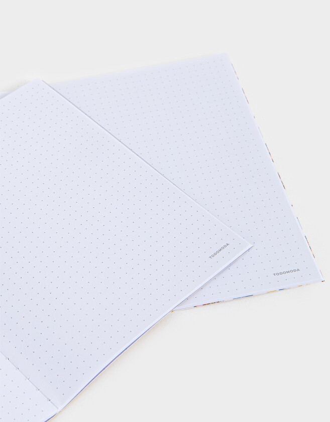 Anotadores Cuadernos y Memos PU Set De Dos Cuadernos Con Cover Estampada - Rosa Claro