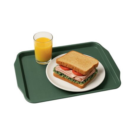 Bandeja con Asas de Plastico Verde 30 x 41 cm Bandeja con Asas de Plastico Verde 30 x 41 cm