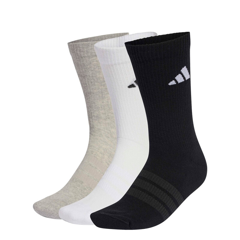 Medias Unisex Adidas Sport Wear 3 Pares Negro - Blanco - Gris