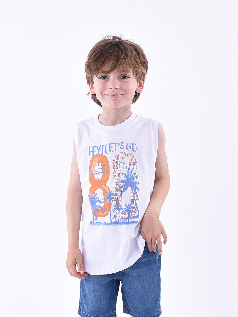 MUSCULOSA HEY - BLANCO 