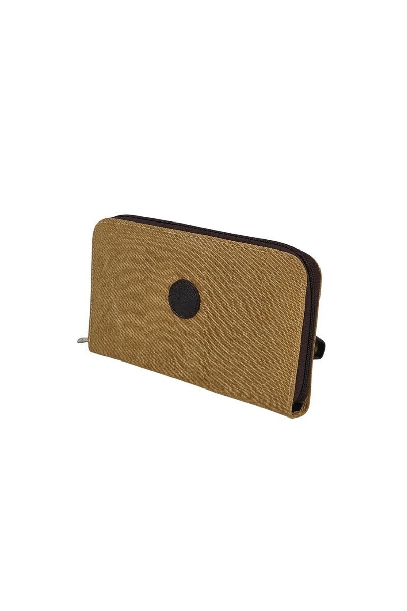 Monedero con tarjetero Beige