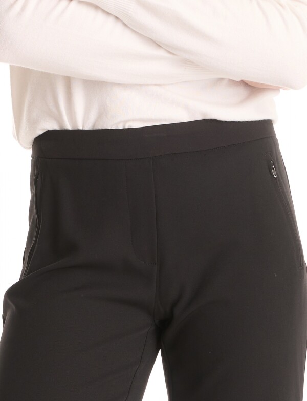 Pantalon Pull On Zip NEGRO