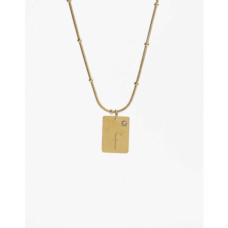 Cadena Corta Con Dije, Acero Dorado