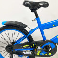 Bicicleta Infantil Rodado 20 Con Rueditas Auxiliares Y Portabotellas Azul