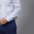 Camisa Luxury Blanco con rayas gris y azul