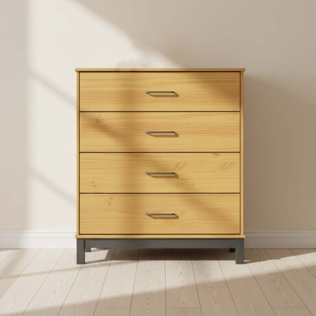 CÓMODA 4 CAJONES MADERA NATURAL-BEIGE CAPRI