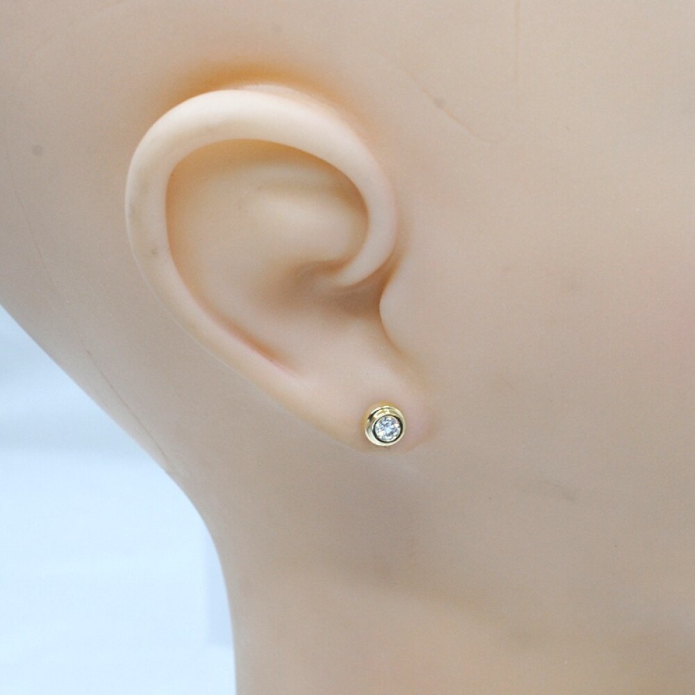 Caravanas en oro 18k amarillo y brillante Caravanas en oro 18k amarillo y brillante