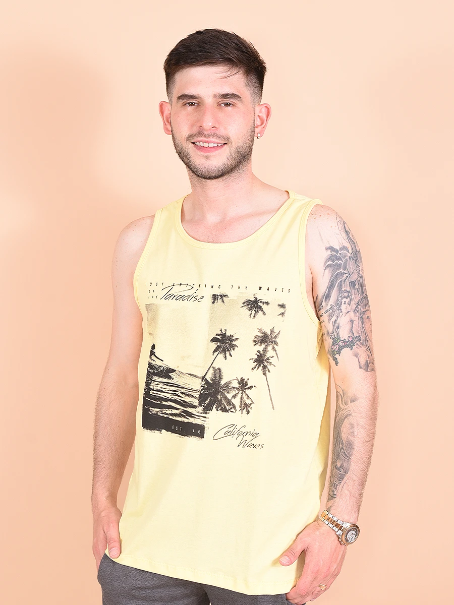 MUSCULOSA PARADISE CALIFORNIA - AMARILLO 