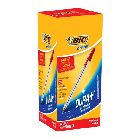 BolÃÂ­grafo BIC Cristal x50 Unidades Rojo