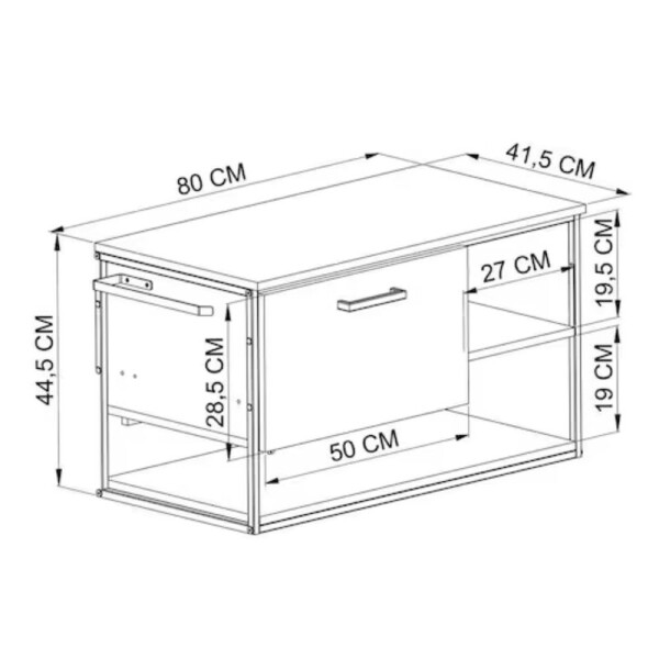 MUEBLE DE BAÑO SUSPENDIDO 80 CM S/BACHA - BLANCO MUEBLE DE BAÑO SUSPENDIDO 80 CM S/BACHA - BLANCO