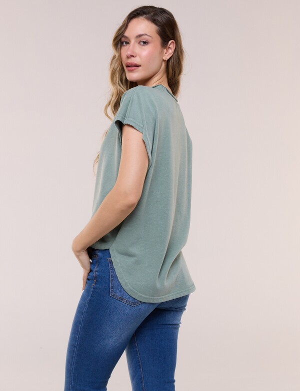 Remera De Algodón Dolman VERDE