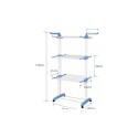 Tendedero de Pie Vertical Plegable 3 Niveles con Ruedas Tendedero de Pie Vertical Plegable 3 Niveles con Ruedas