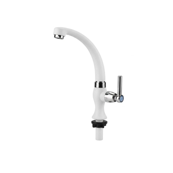 PICO UNITARIO MESADA BLANCO CROMADO PALITO PORTO Pico Unitario Mesada Blanco Cromado Palito Porto