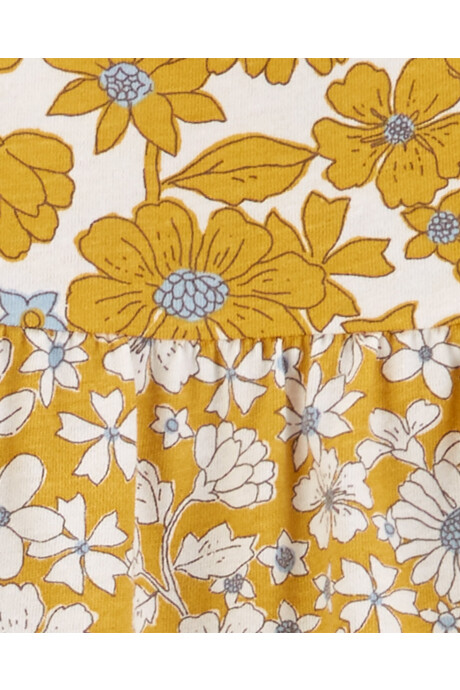 Set dos piezas calza y blusa floral de algodón Sin color