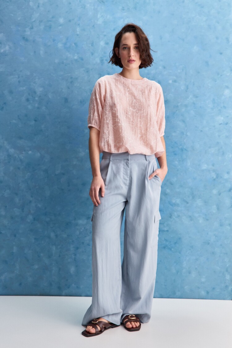 PANTALÓN CARLI Celeste Grisáceo