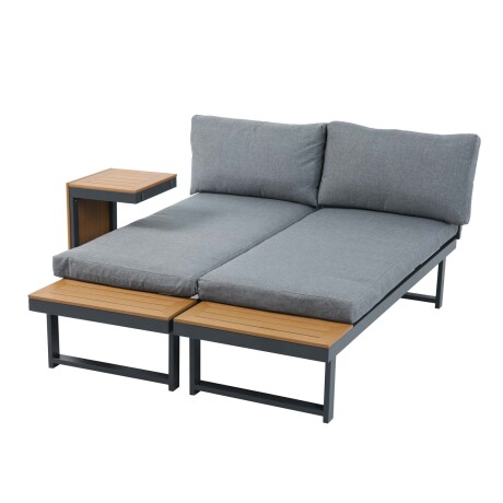SET DE LIVING MODULAR ALUMINIO ALUMINIO GRIS NEPAL