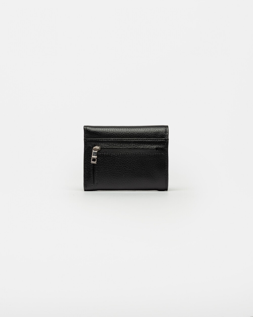 Billetera Marga En Cuero Graneado Negro