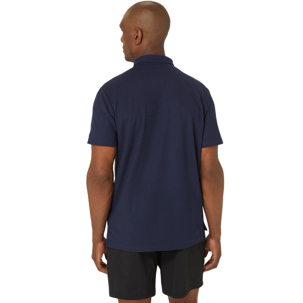 ASICS Spiral Embroidery Polo.Shirts - Hombre Midnight