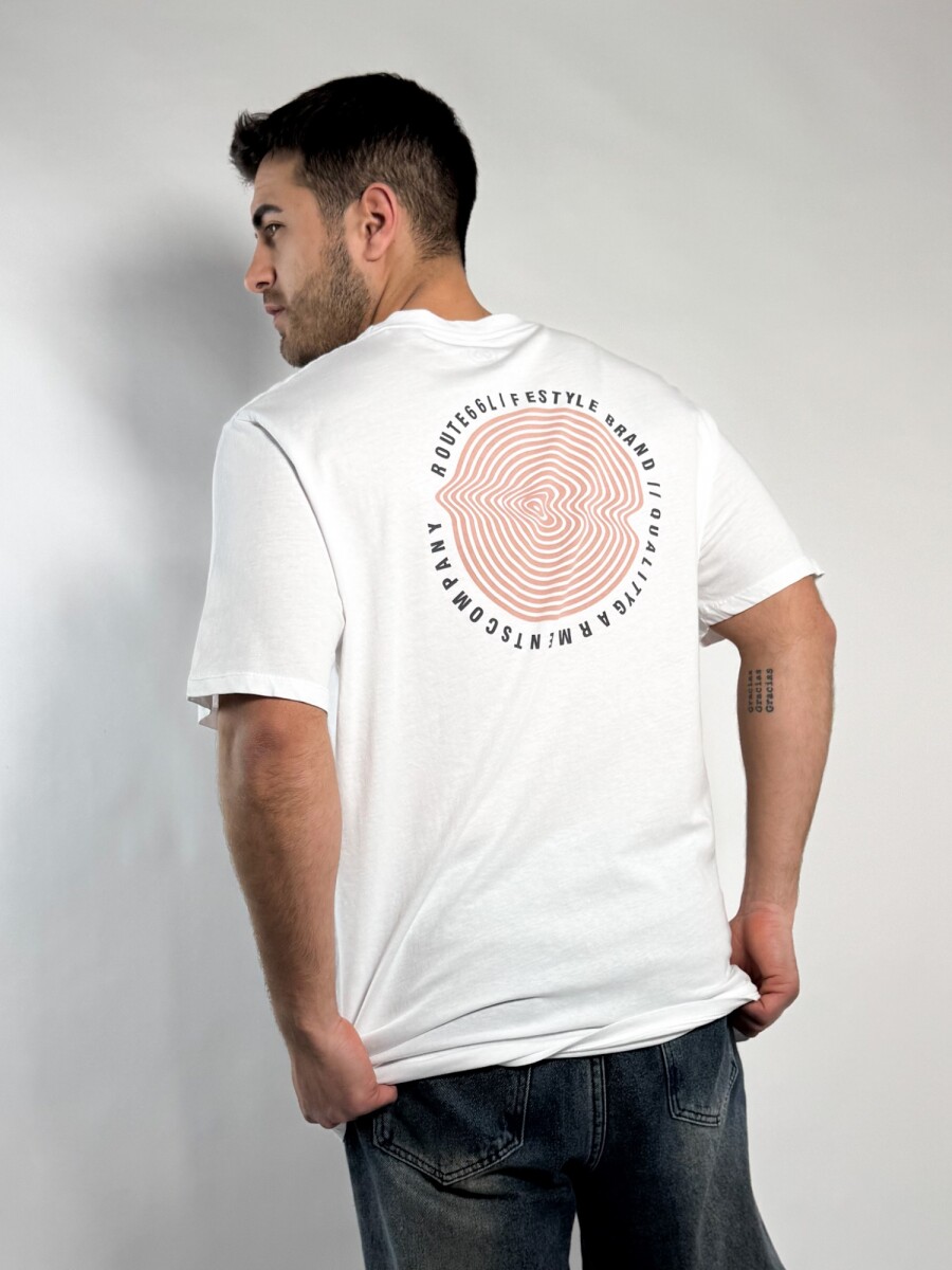 Remera oversize con estampa Dipy - Blanco 