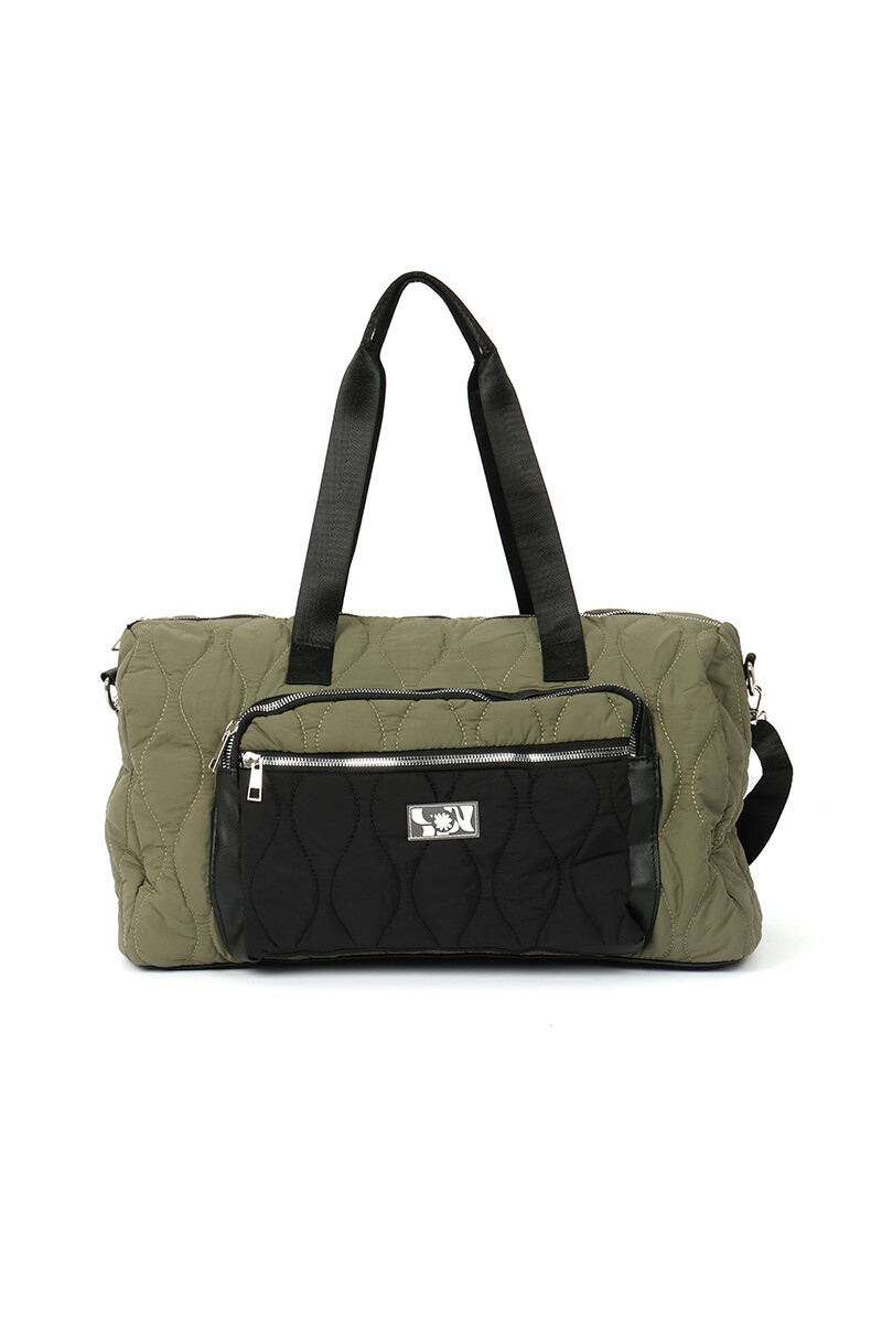 Bolso deportivo capitoneado Verde
