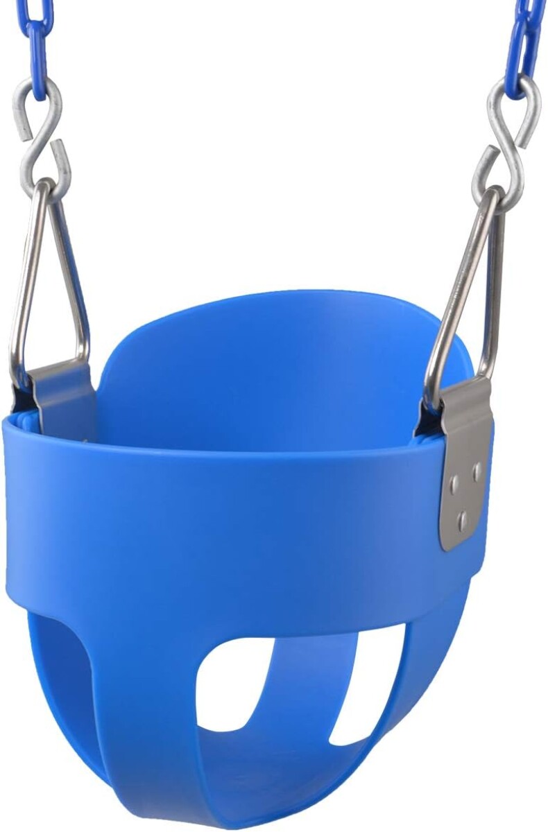 Hamaca Infantil de Goma Flexible con Respaldo Pvc X023 - AZUL 