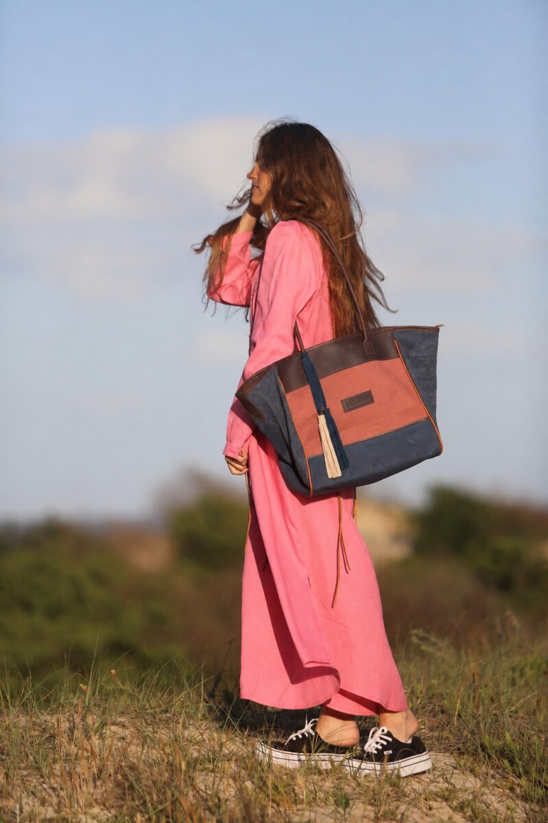Colorful Weekender - Chocolate / Azul 