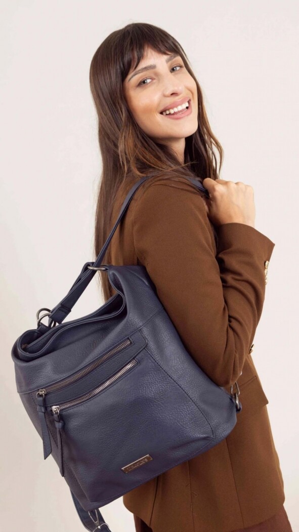 CARTERA MOCHILA ESTHER AZUL NOCHE