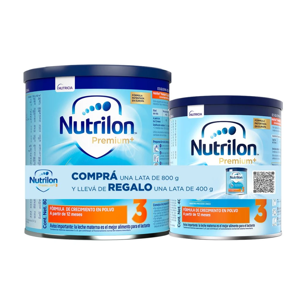 NUTRILON PREMIUM 3 PVO.LATA 800GR+400GR.
