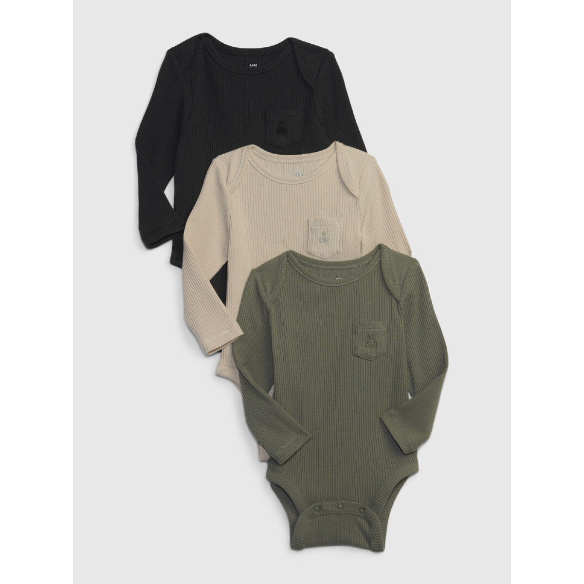 FF TINY RIB LS 3PK BS - BEDROCK 291 