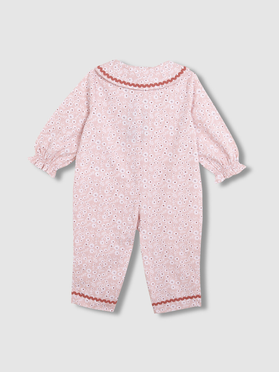 Pijama Estampado De Flores Rosa Bb