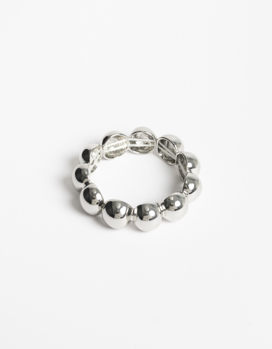 Pulsera Elástica Metal Plateado 